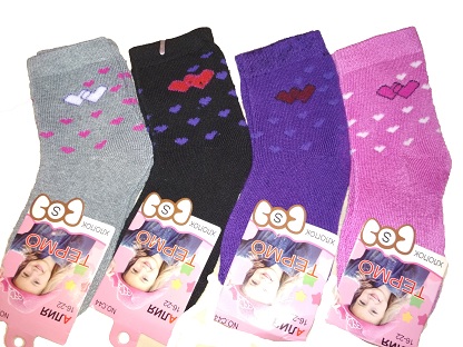 купить Упаковка 12 шт Детские махровые носки для девочек 