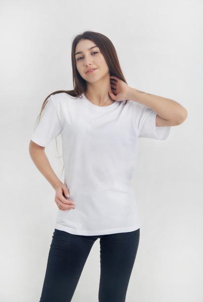 купить Женская футболка белая для спорта и повседневной носки , хлопок 100% плотность 160 г на кв м  
