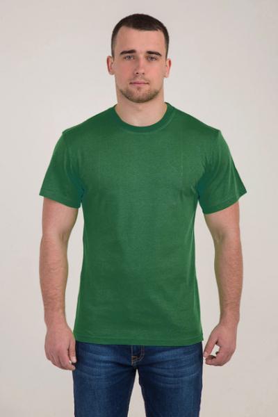 купить Большая  мужская футболка зелёного цвета Батал хлопок  супер качество плотность 160 га на кв м    XXXL