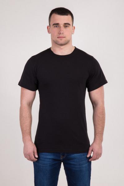 купить Мужская футболка черна хлопковая супер качество плотность 160 га на кв м 