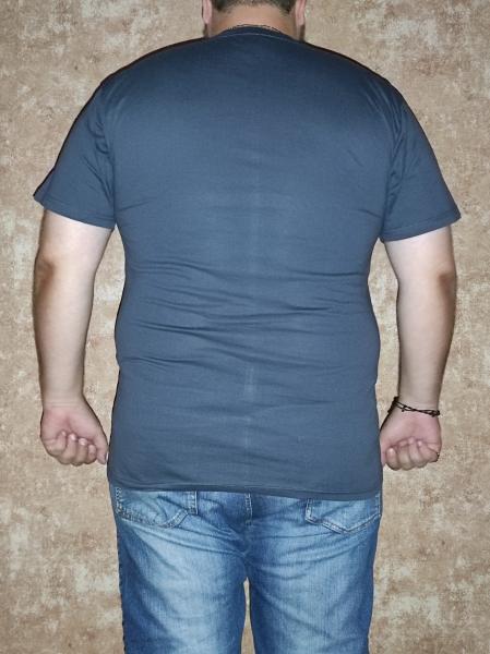 Батальная футболка антрацит , хлопок100% плотность160 , тёмно серая большая унисекс футболка 3XL-5XL