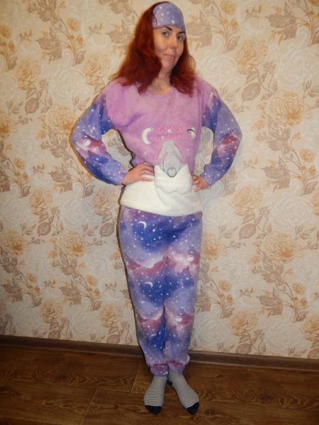 купить Мягкая пижама турецкая женская флис , яркая женская пижама с зайчиком
