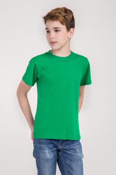 Детская зеленая  футболка мальчикам и девочкам для физкультуры в садик и школу хлопок 100% плотность 160г на кв.м  