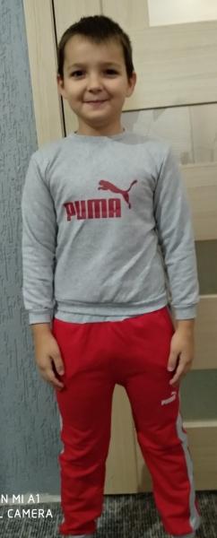 Детский спортивный костюм пума ,тёплый спортивный костюм детский puma , красный костюм пума тёплый