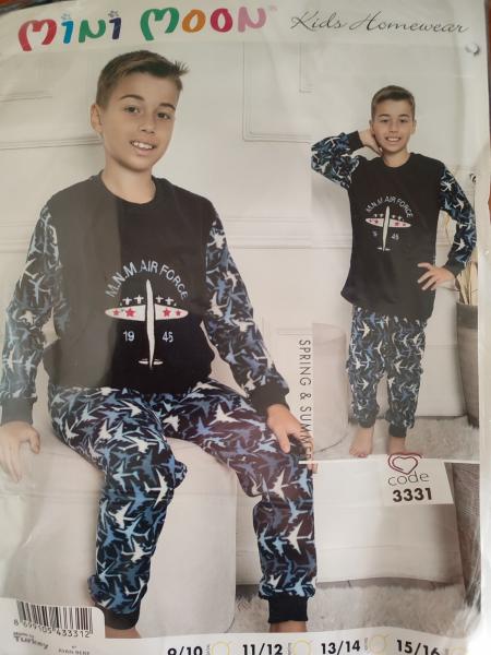 купить Пижама для мальчика детская турецкая 8-17 лет  , махра+флисс вышивка , тёплая пижама с самолётом детская подросток