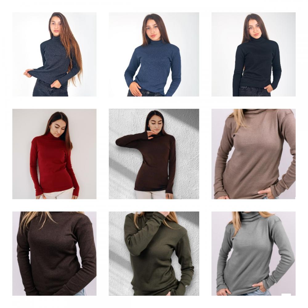 Водолазка женская ангора цветная