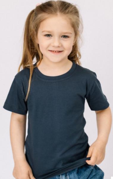 Дитяча однотонна темно сіра Антрацит базова футболка унісекс бавовна 3-16 років ,футболка хлопчику дівчинці кольору Антрацит в садок школу тренування зріст 98-164см  Размер 40