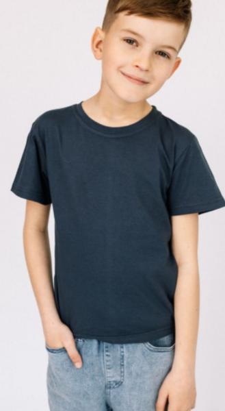 Дитяча однотонна Антрацит сіра базова футболка унісекс бавовна 3-16 років ,футболка хлопчику дівчинці кольору Антрацит в садок школу тренування зріст 98-164см  