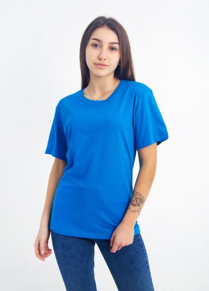 Футболка однотонна доросла унісекс блакитна для спорту та повсякденної носки , однотонна базова футболка блакитного кольору плотність 160 г на кв.м розміри S - 9XL Размер XXL
