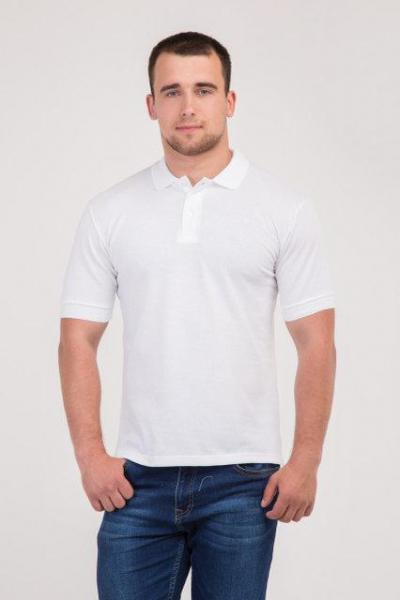 Поло Білий однотонний базовий , літній поло білого кольору однотонний , плотність 220 г на кв .м тканина Лакоста розміри  M - 6XL Размер XL