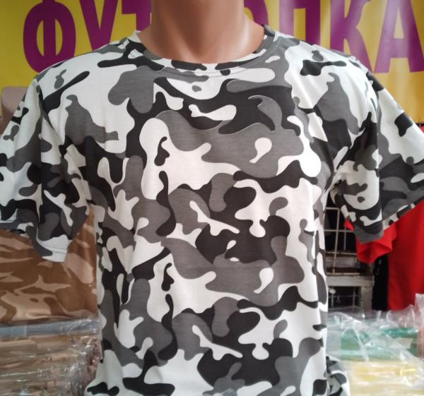 Футболка однотонна доросла камуфляж для спорту та повсякденної носки , однотонна базова футболка камуфляж плотність 160 г на кв.м розміри S - 9XL Размер XL