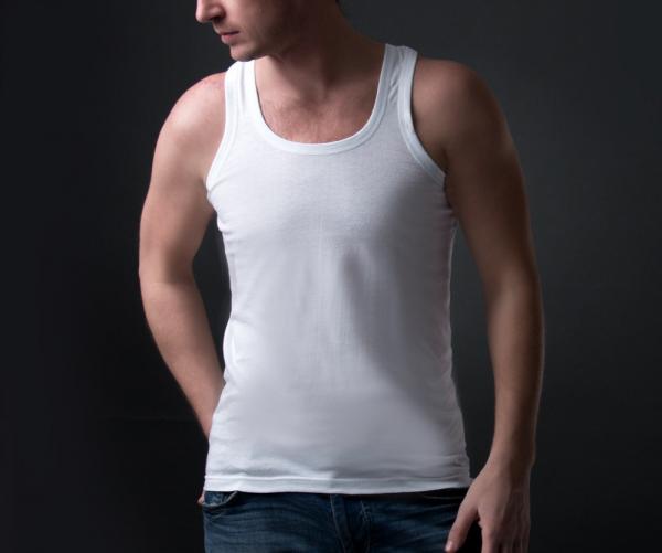 Майка чоловіча однотонна біла бавовна, якісна майка без синтетики однотонна білого кольору виробництво Туреччина M-4XL Размер M