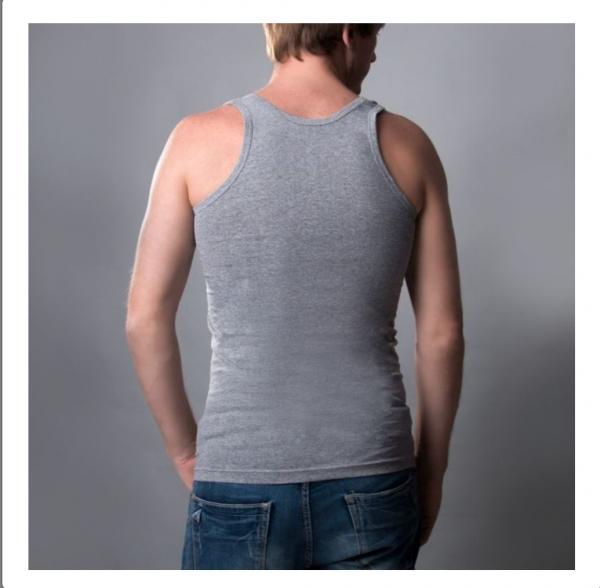 Майка чоловіча однотонна сіра бавовна, якісна майка без синтетики однотонна сірого кольору виробництво Туреччина M-3XL Размер XXL