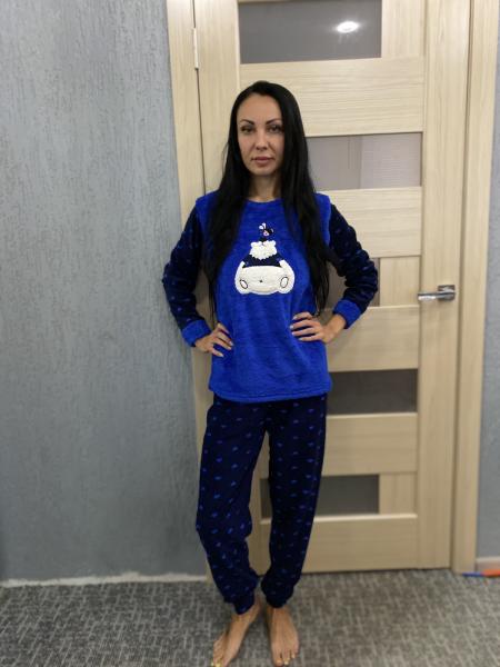 М'яка зимова піжама турецька жіноча флісс з маскою для сну, яскрава жіноча піжама з зайцем S M L XL 2XL Размер M