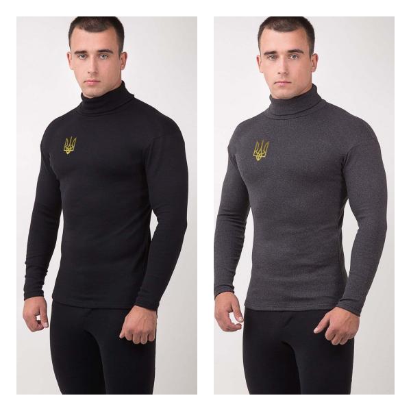 Гольф унісекс з гербом Украини , патриотичні водолазки з тризубом , водолазка однотонна базова осінь весна з тризубом М-4XL Размер XXL
