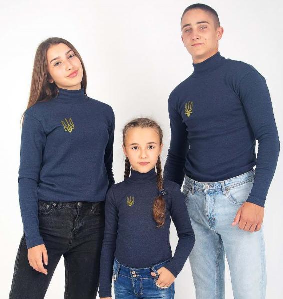 Гольф унісекс з гербом Украини , патриотичні водолазки з тризубом , водолазка однотонна базова осінь весна з тризубом М-4XL Размер M