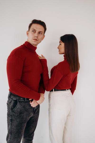 Гольф чоловічий однотонний Бордовий ефект термобілизни, тепла чоловіча водолазка колір Бордо M L XL 2XL Размер XXL