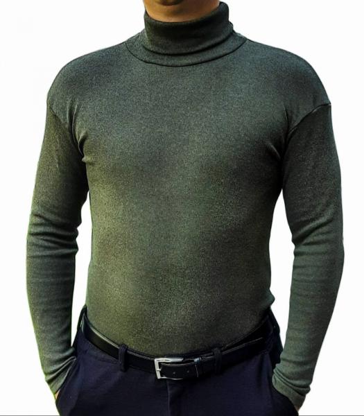 Водолазка чоловіча Оливка (Хакі), гольф однотонний хакі осінь зима ефект термобілизни m,l,xl,xxl Размер M
