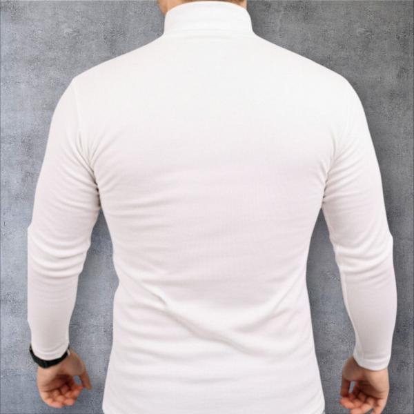 Водолазка чоловіча базова однотонна білого кольору , чоловічий гольф однотонний білий осінь зима M L XL 2XL 4XL Размер 4XL