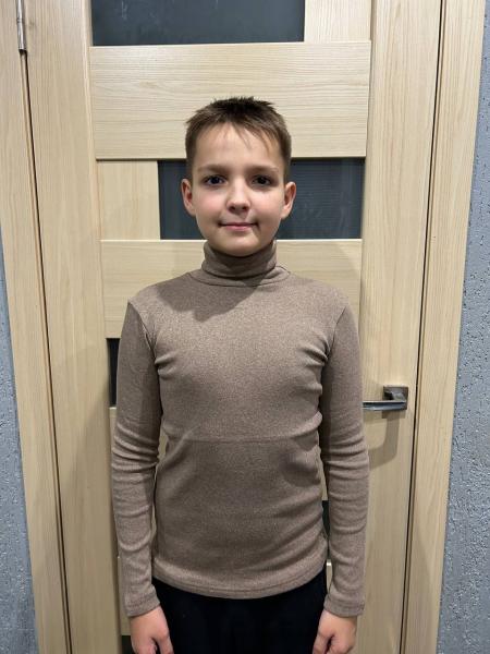  Водолазка дитяча підліткова світло-коричневого кольору рибана начіс 134 - 158 см Термоефект, однотонний молочний дитячий гольф 8 - 16 років Размер 34