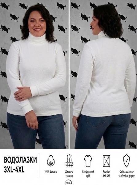 Батальна тепла водолазка базова однотонна зима , осінь білого кольору  , гольф великого розміру теплий білий (56-62р)  3XL , 4XL  Размер 4XL